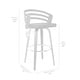 preview thumbnail 7 of 7, Carbon Loft Evan Swivel Bar Stool in Black Brush Wood and Grey Faux Leather