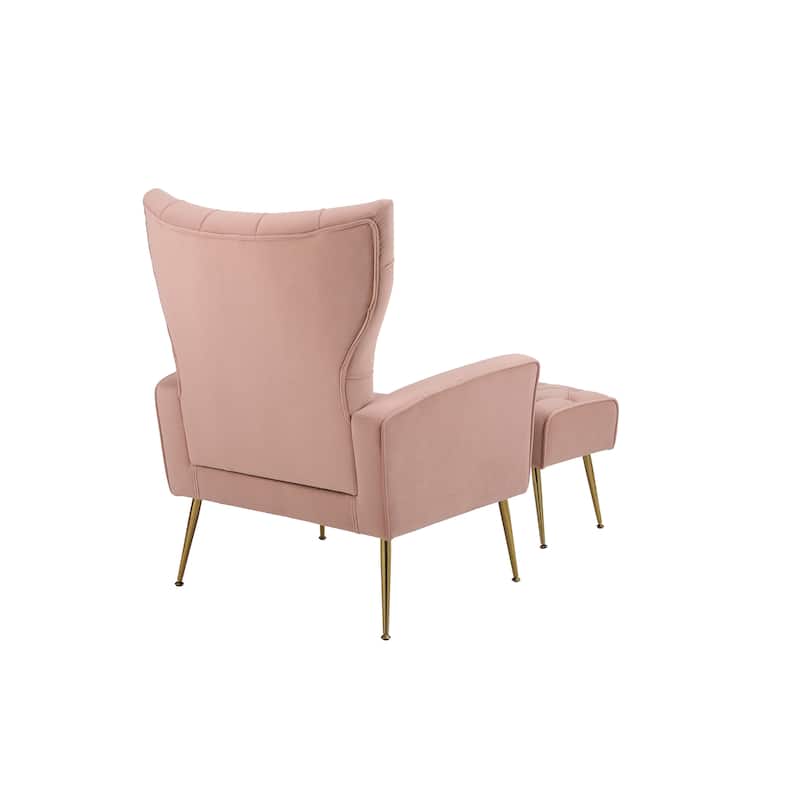 31.5" Velvet Button Tufted Arm Chair
