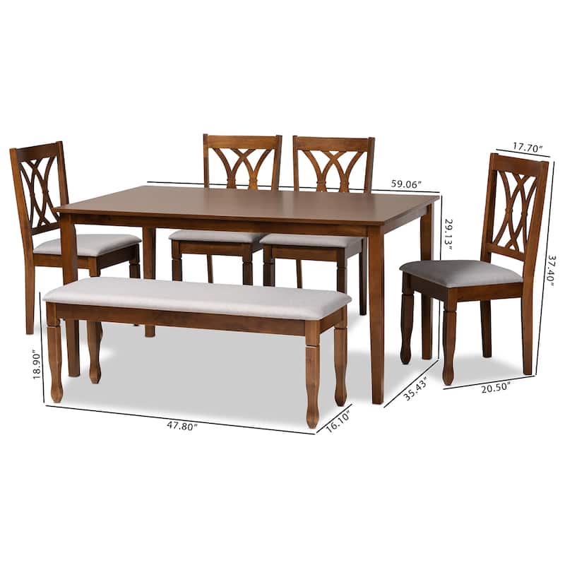 Reneau Modern and Contemporary 6-Piece Dining Set