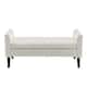Porthos Home Brett Velvet Storage Bench with Rubberwood Legs