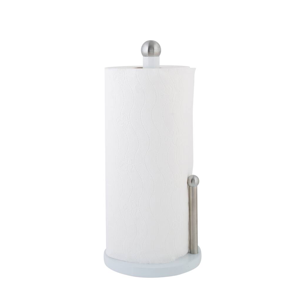 Kitchen Details Paper Towel Holder in White - 6"x6"x13.8"