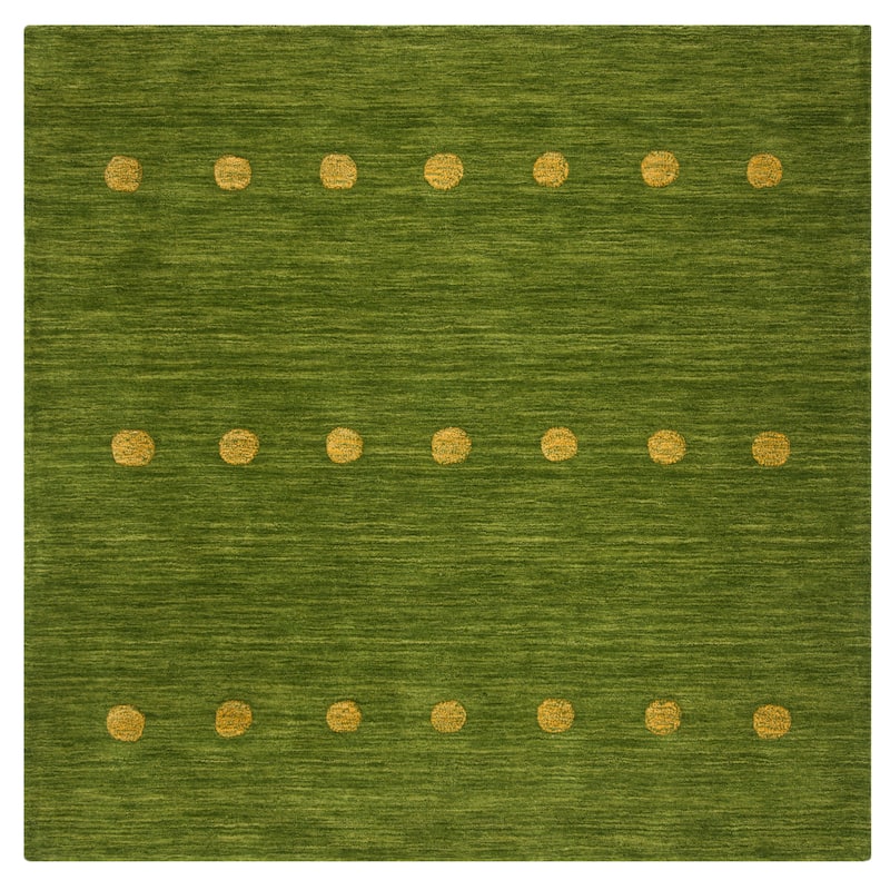 SAFAVIEH Handmade Himalaya Brittni Modern Wool Rug - 6' Square - Green