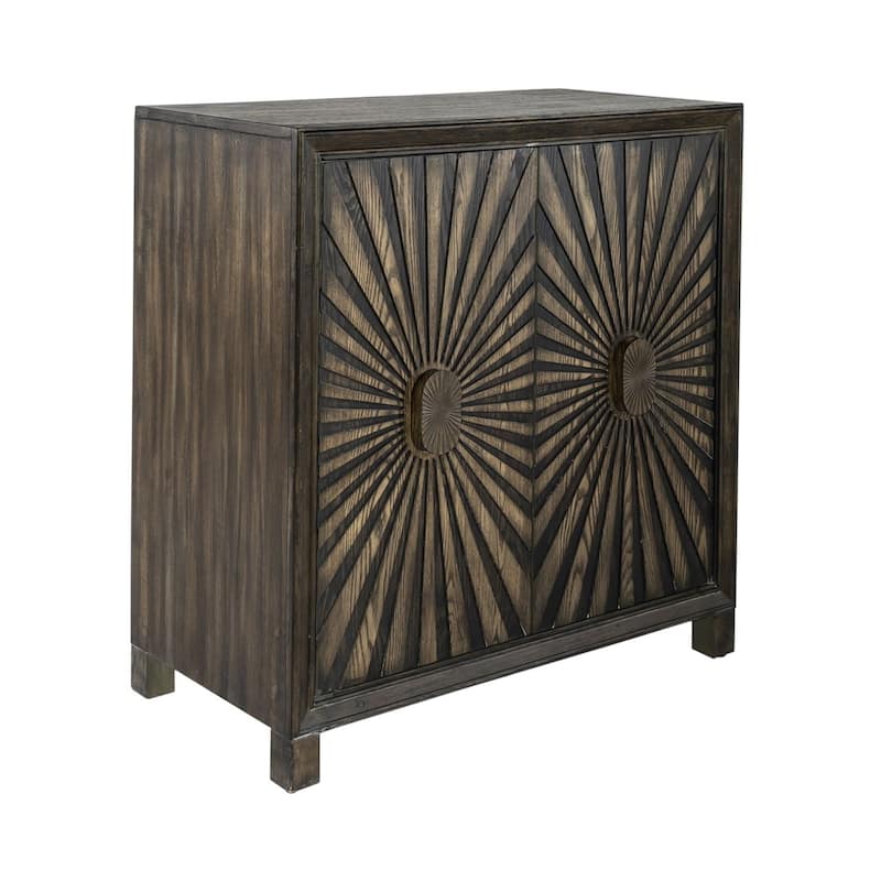 Chaucer Aged Whiskey 2 Door Wine Accent Cabinet