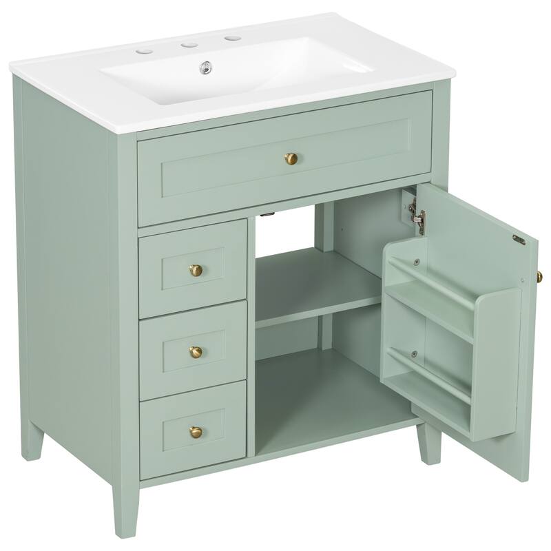GDFStudio - Oliver Harrington Modern Freestanding Bathroom Vanity with Efficient Storage