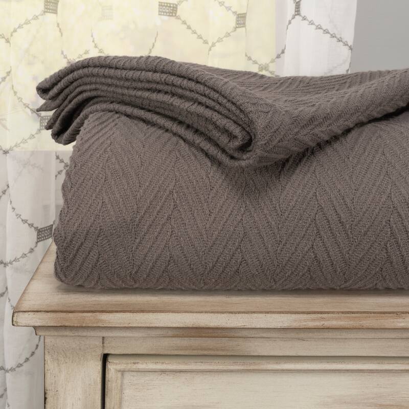 Superior Metro Zig-Zag Chevron All-Season Bedding Cotton Blanket