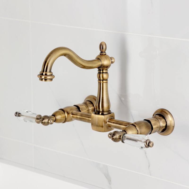 Willshire Two-Handle 2-Hole Wall Mount Bridge Kitchen Faucet