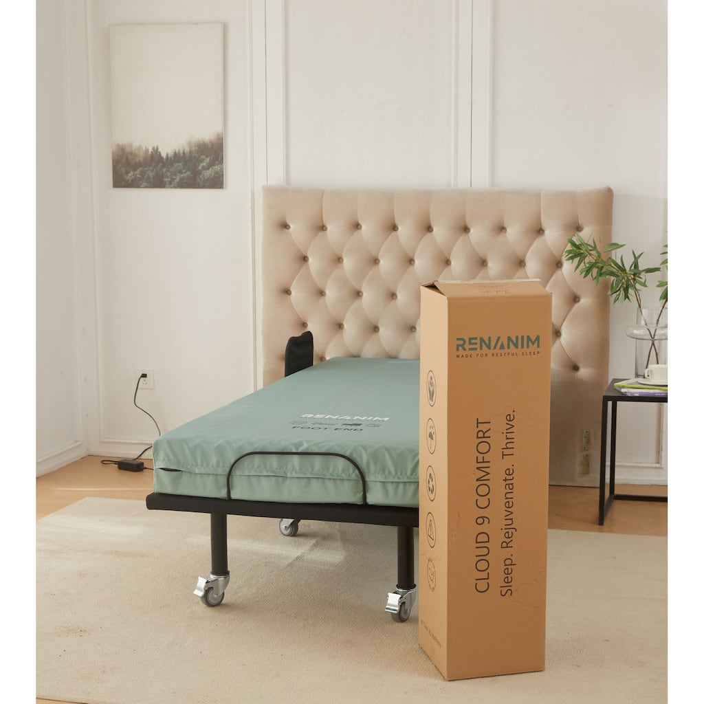 Twin XL Mattress for Pressure Redistribution, 80 x 35 x 6 Inches Waterproof Twin XL Mattress in a Box for Home Care Use