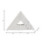 preview thumbnail 4 of 10, Decorative Modern Marble Triangle Bookends - Home Decor - 6", White - 6.0"