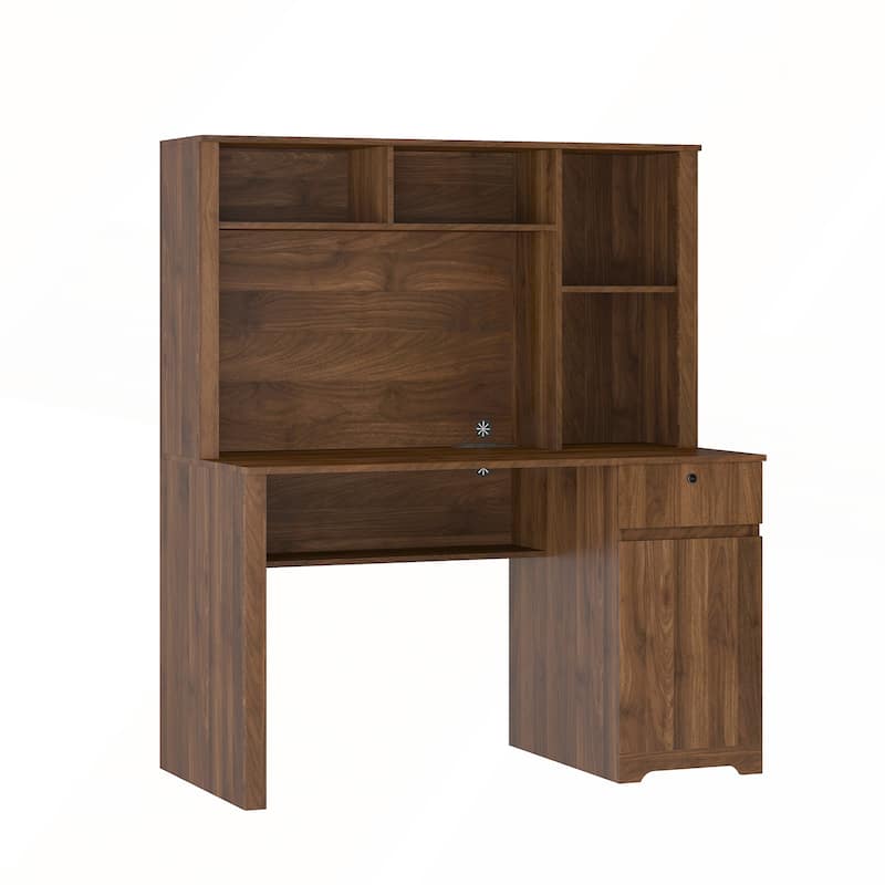 Computer Desk with Hutch and Bookshelf