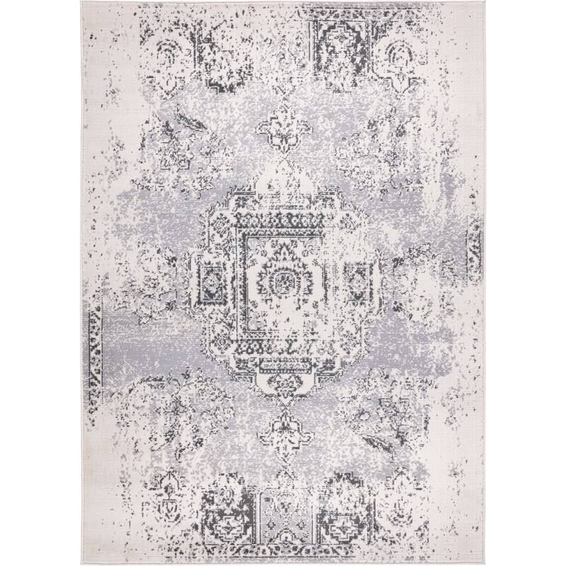 World Rug Gallery Vintage Distressed Boho Oriental Area Rug