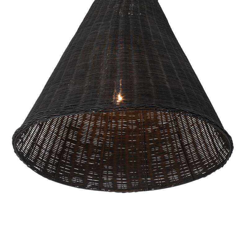 Rattan Taper Pendant Light