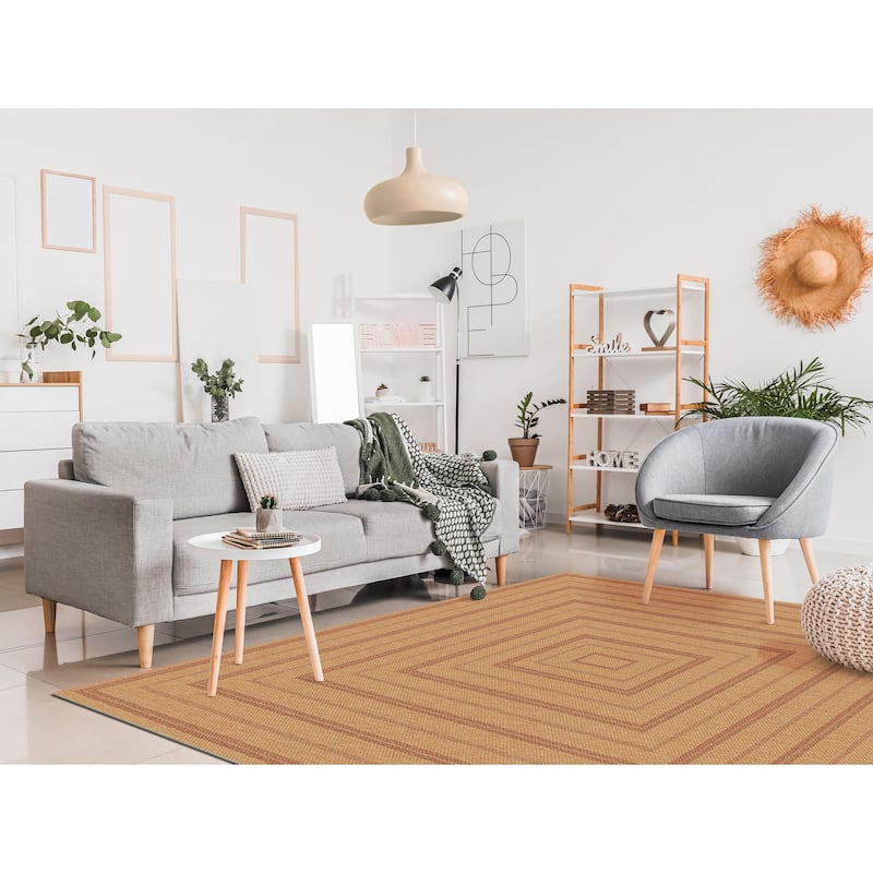 Liora Manne Sahara Multi Border Indoor/Outdoor Rug