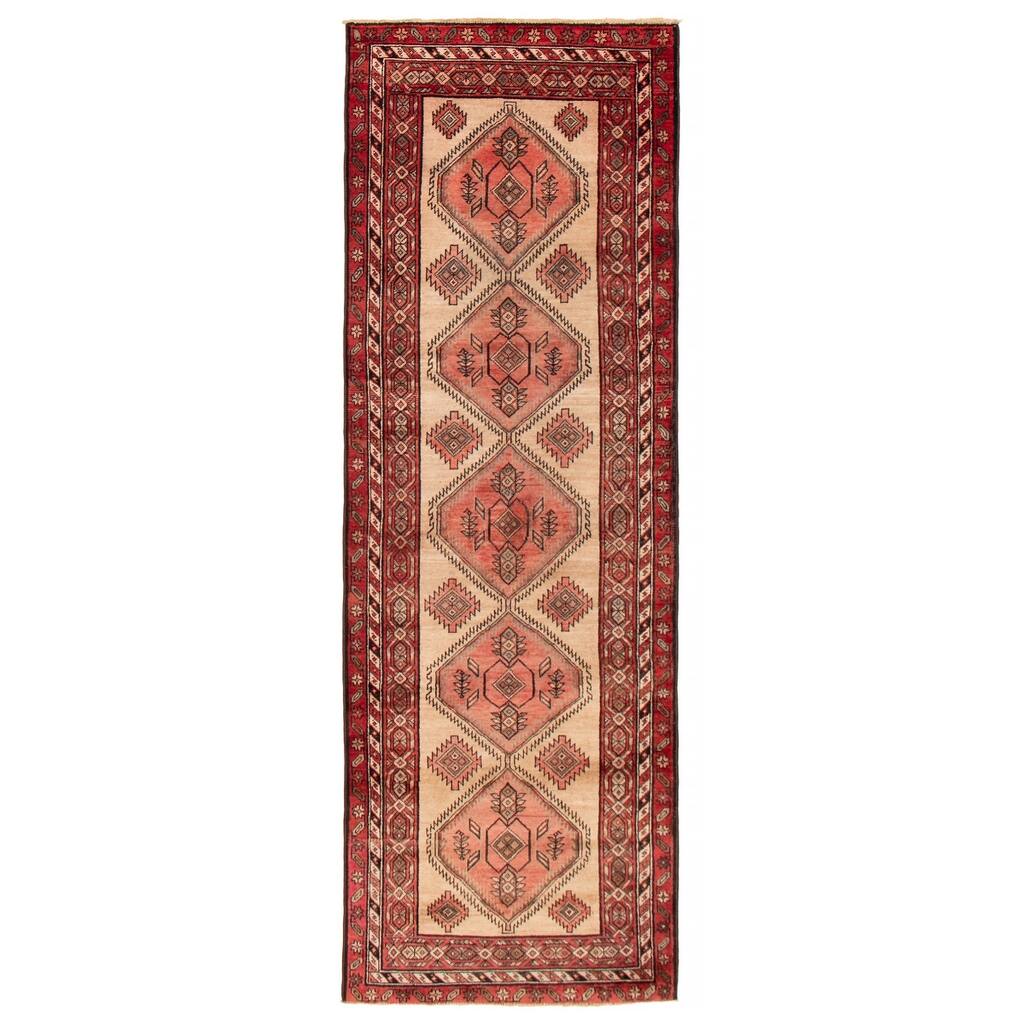 ECARPETGALLERY Hand-knotted Konya Anatolian Ivory Wool Rug - 3'9 x 10'8
