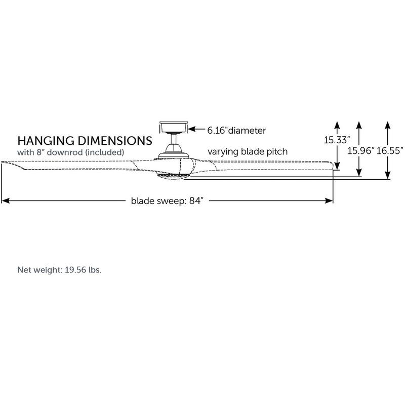Fanimation Wrap Custom Indoor/Outdoor Smart Ceiling Fan Motor with Remote - Matte Greige