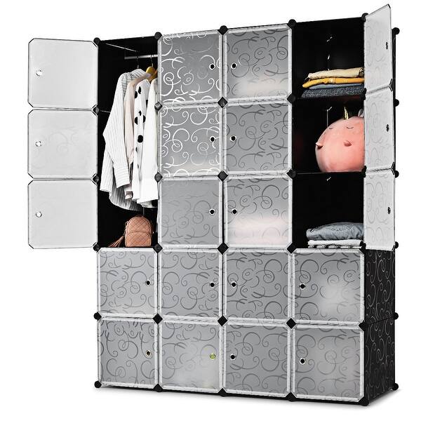 Work-It! Cube Storage Organizer, 6 Cubes, Stackable Portable Closet  Organizer Shelves