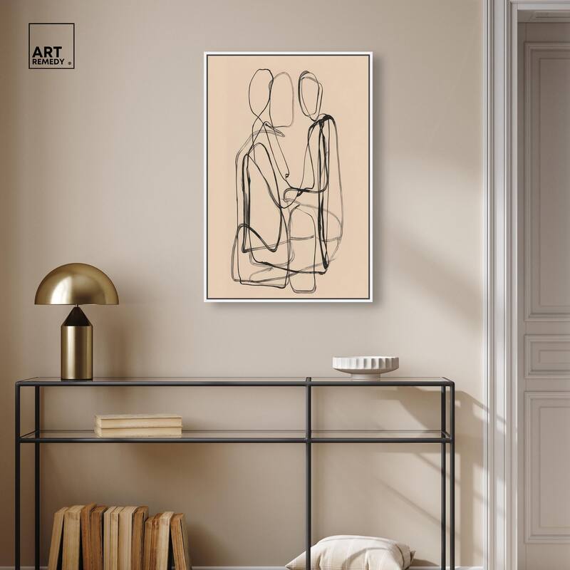 Embrace of Lines III Canvas by Art Remedy