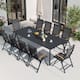 Option Black table with black chairs