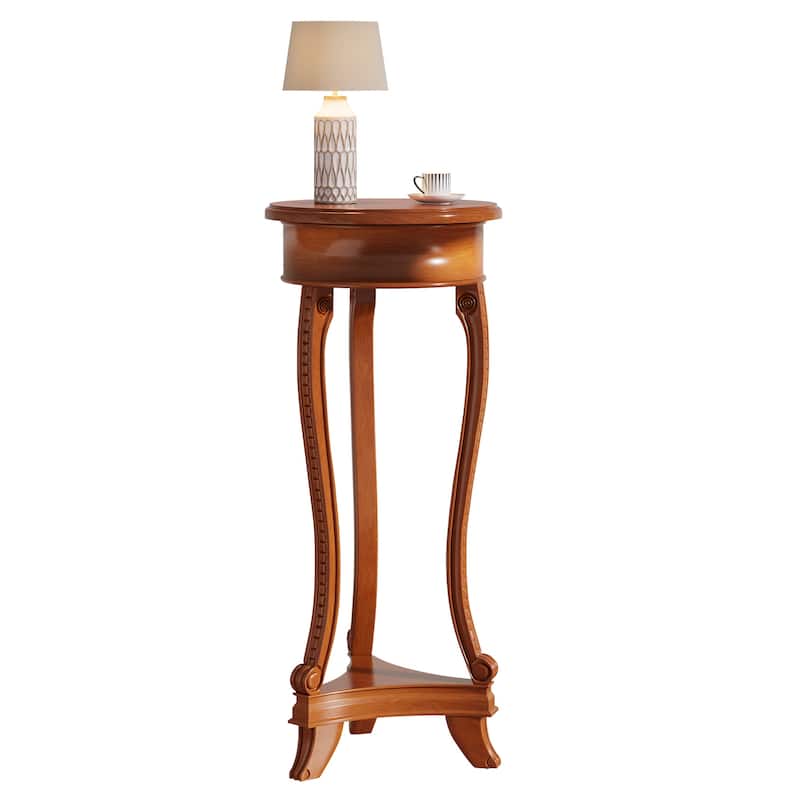 2-Tier Round Flower Pot Stand, Plant Table Potted Holder Rack