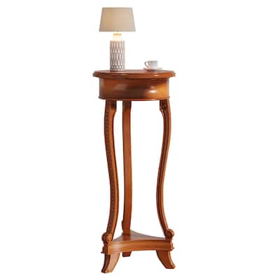 2-Tier Round Flower Pot Stand, Plant Table Potted Holder Rack