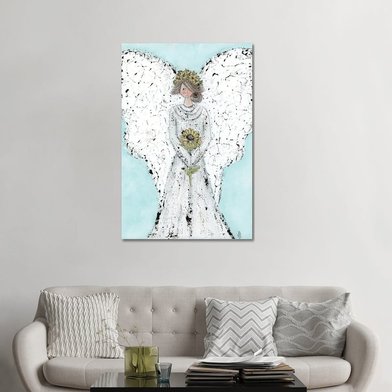 iCanvas "Sunflower Angel" by Ashley Bradley Canvas Print - 48x32x1.5