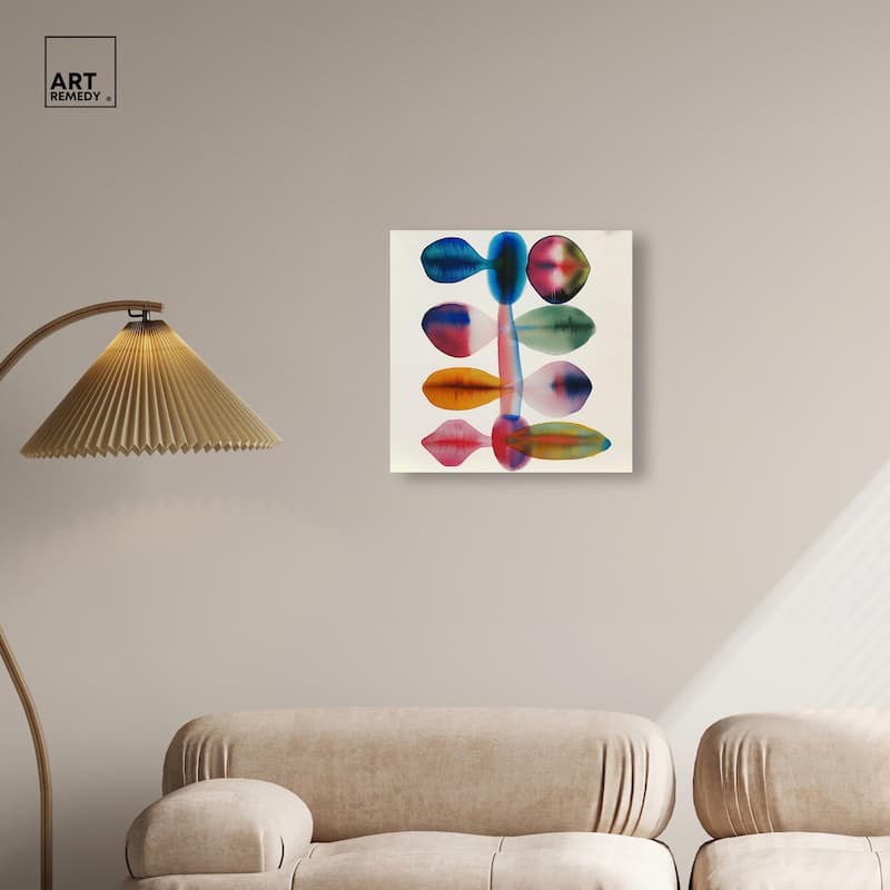 Chromatic Column Canvas by Art Remedy, Gallery Wrapped