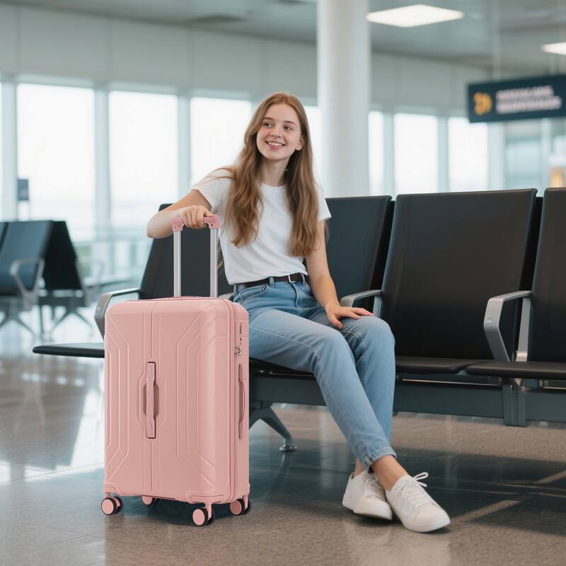 3 PCS in ABS Spinner Wheel Carry on Suitcase Luggage, TSA Combination Lock