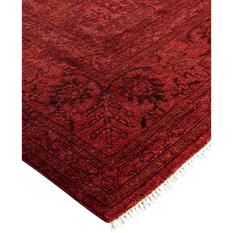 Overdyed One-of-a-Kind Hand-Knotted Area Rug - Red - 5' 3" x 7' 10"