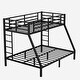 preview thumbnail 5 of 7, Twin XL over Queen Metal Bunk Bed with 2 Side Ladders and Full-Length Guardrail