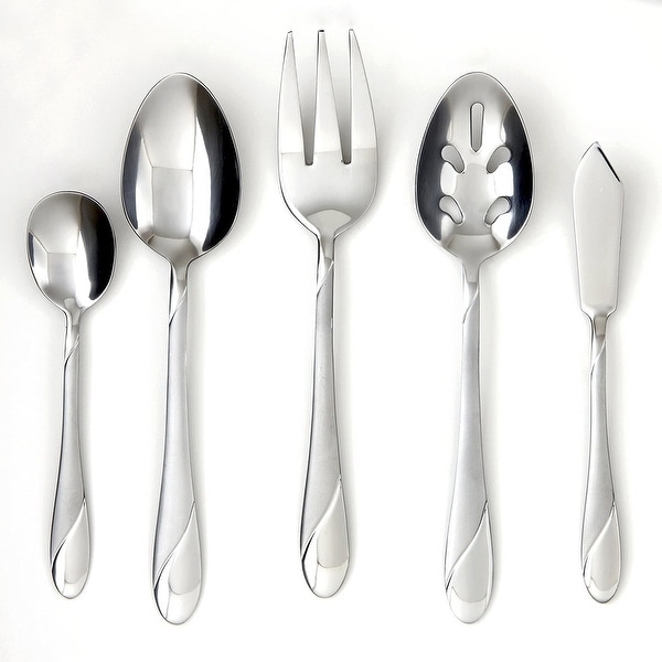 Cambridge Swirl Sand 89-Piece Flatware Set - On Sale - Bed Bath