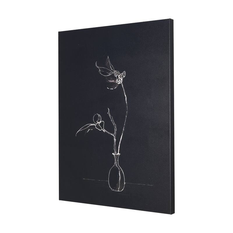 Ikebana Dark II (21 x 28) Canvas Art Print