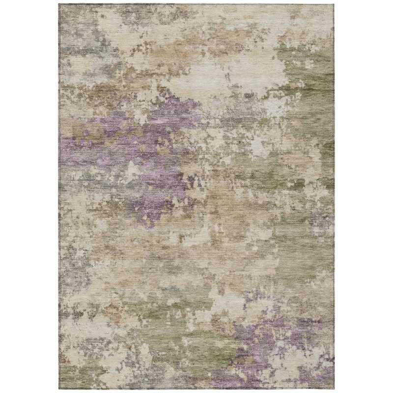 HomeRoots Abstract Transitional Rectangle Outdoor Rug