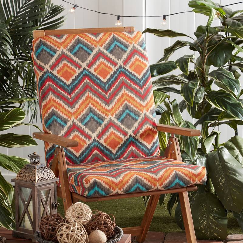 Greendale Home Fashions Outdoor High Back Chair Pad