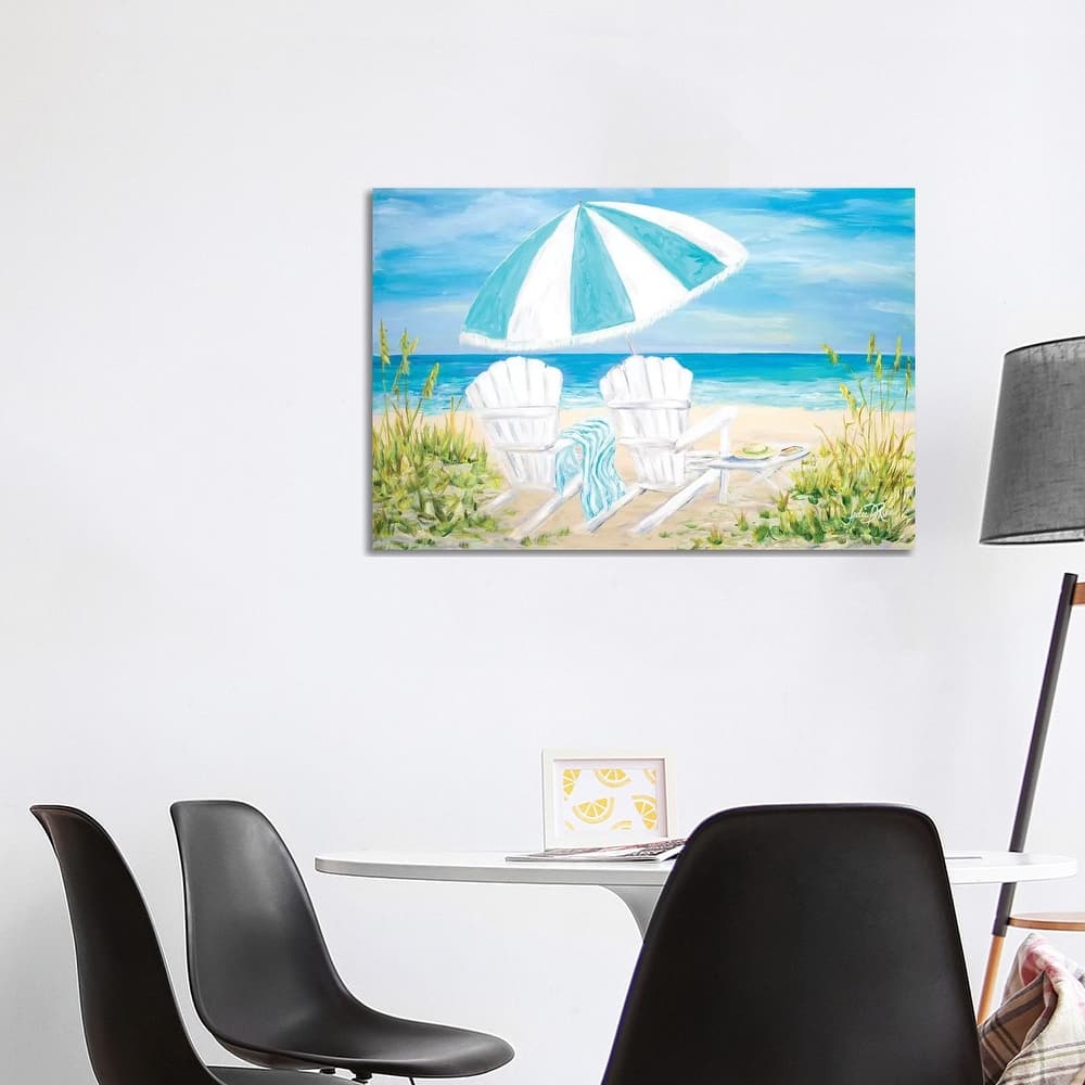 iCanvas "Beach Umbrella" by Julie Derice Canvas Print