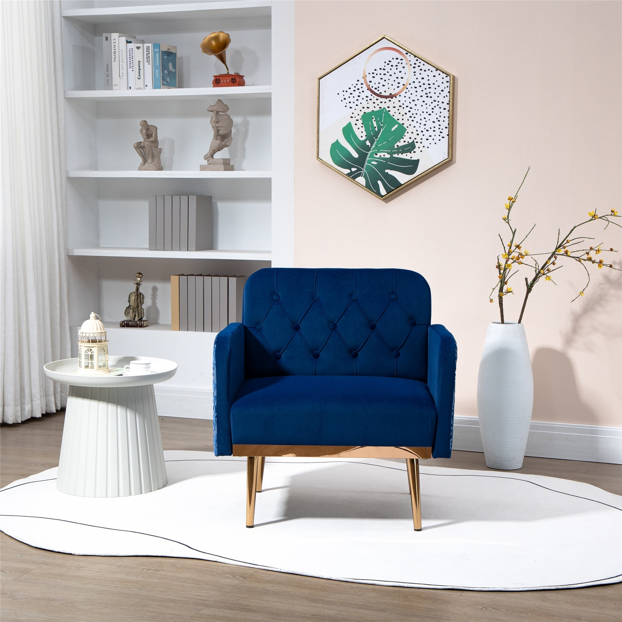 Modern Comfortable Velvet Lounge Chair Bed Bath Beyond 38234671