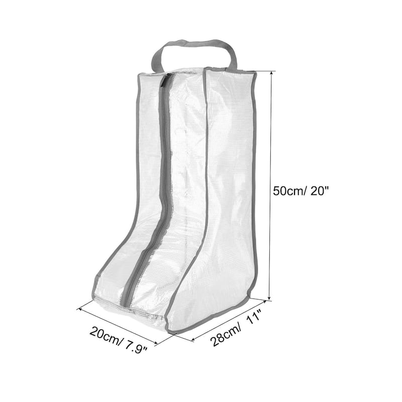 2pcs Tall Boots Storage Bag, Dust Proof Boots Bag for Home Travel - Gray
