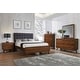 preview thumbnail 56 of 100, Robyn Upholstered Tufted Bedroom Set Dark Walnut Twin - 5 Piece
