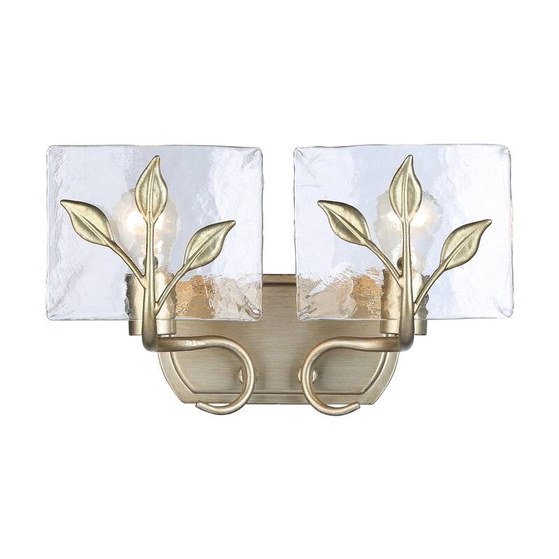 Golden Lighting 3160-BA2 Calla 2 Light 2" Wide Vanity Light - White Gold