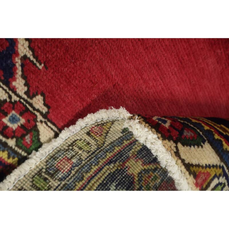 Hand Knotted Oriental 100% Wool Carpet Traditional Geometric Red Tabriz Area Rug - 12' 9'' X 9' 7''