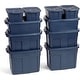 preview thumbnail 31 of 42, Rubbermaid Roughneck Storage Totes Dark Indigo Metallic - Various-10 Pack