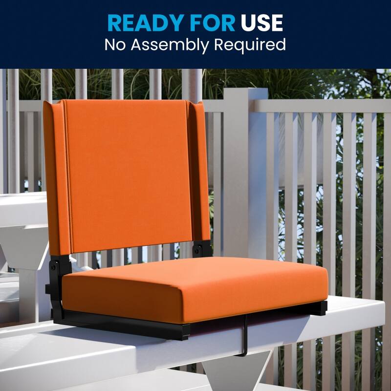 Ultra-Padded Stadium Chair - 18"W x 14"D x 18"H - 18"W x 14"D x 18"H