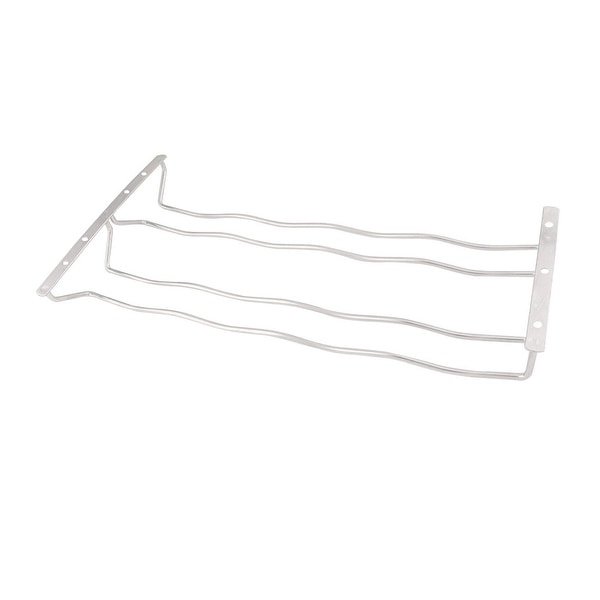 Bars 304 Stainless Steel 2 Rows Cup Wine Glass Rack Holder 44cm x 22.5cm x 5cm - Silver