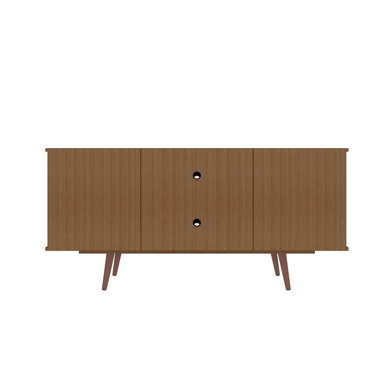Hampton Mid Century Modern Wood 53.54 Media Cabinet Console