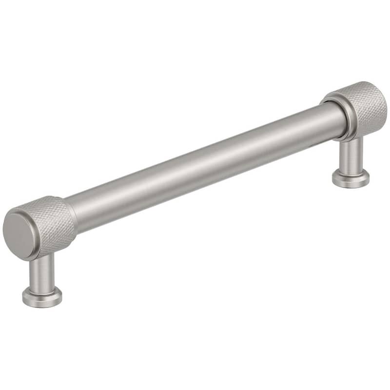 Amerock BP37745 Faraday 6-5/16" Center to Center Knurled Bar Cabinet - Satin Nickel