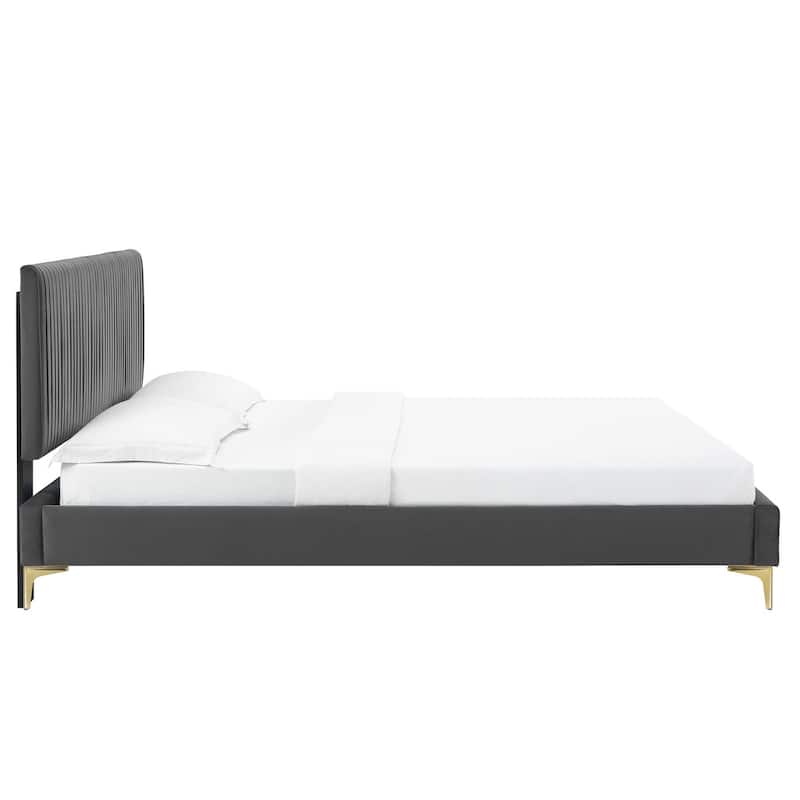 Peyton Performance Velvet Full Platform Bed