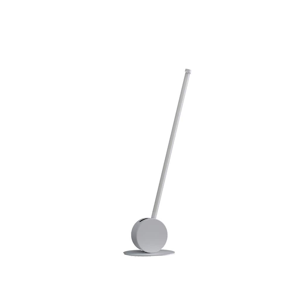 White Metal LED Stick Table Lamp with Integrated 8W Bulb and Switch - 6.25” x 5” x 23” (D x W x H)