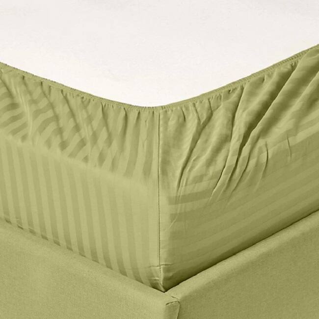 Striped 1200 TC Egyptian Cotton Deep Pocket Bed Sheet Set