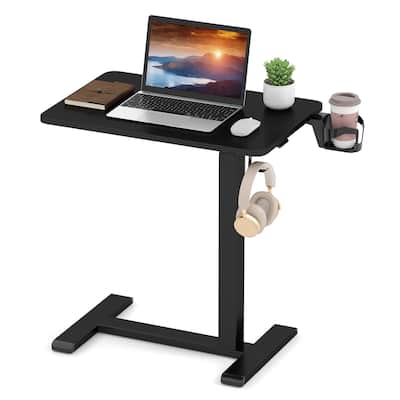 Costway C Shaped Side Table Height Adjustable Overbed Bedside Table - See Details