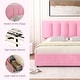 preview thumbnail 35 of 123, Javlergo Bed Frame with Storage Drawers Upholstered Platform Bed Frame with Adjustable Headboard