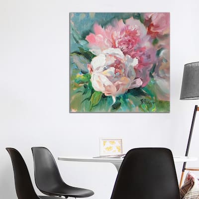 iCanvas "Pink Peonies" by Katharina Valeeva Canvas Print