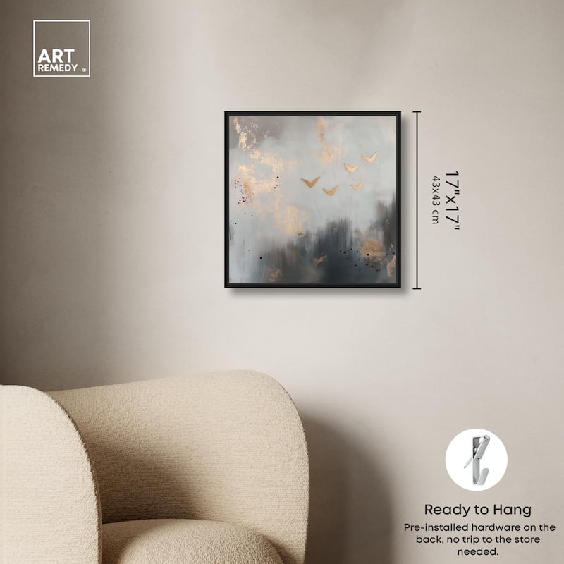 Golden Nebula Canvas by Art Remedy
